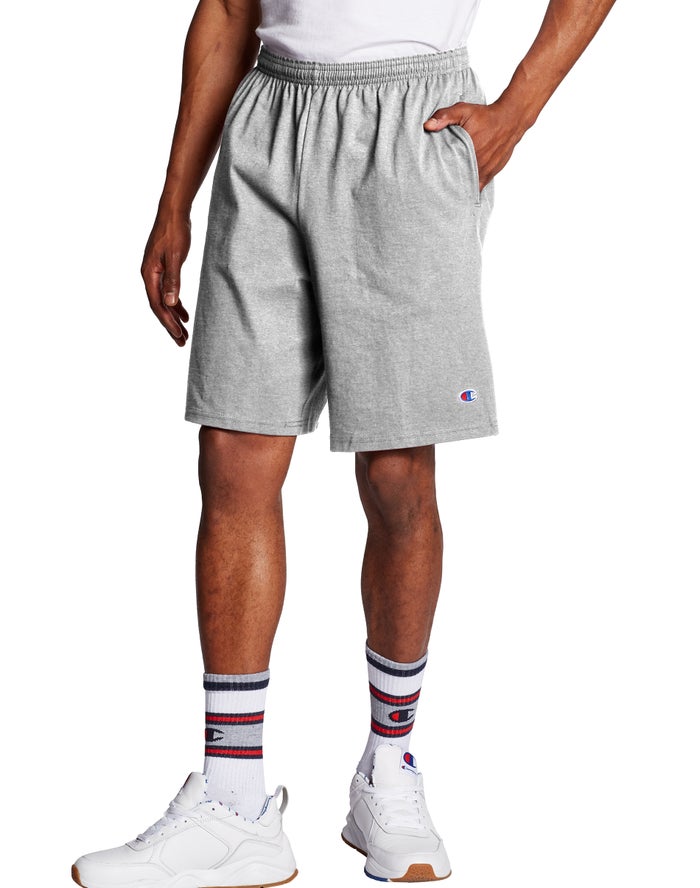 Champion Mens Shorts NZ - Classic Cotton Jersey Grey ( 1354-OXSIU )